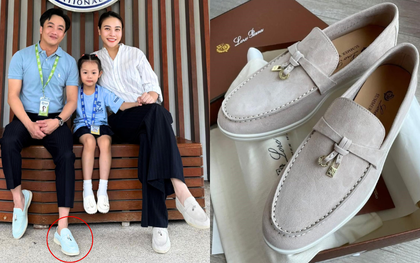 Cường Đô La và vợ đưa con gái đi nhập học, cả nhà cùng mang giày "đồng phục" của giới siêu giàu