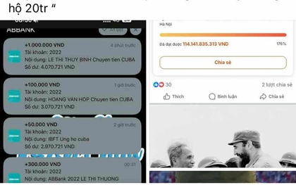 Nhiều người chuyển nhầm tiền ủng hộ Cuba vào tài khoản cá nhân: Ngân hàng lên tiếng