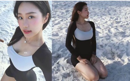 Doãn Hải My diện đồ bơi khoe body "đồng hồ cát" nóng bỏng, chân dài khiến netizen xuýt xoa: Đẹp nhất làng bóng đá!
