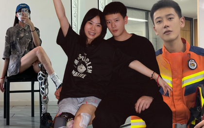 Chuyện tình “3 lần được cứu sống” của cô gái một chân và chàng lính cứu hoả điển trai