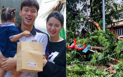 Vợ Quế Ngọc Hải bồng bế 3 con đi tránh bão, tâm sự chạnh lòng: "Những lúc này cần người đàn ông ở nhà thật"!