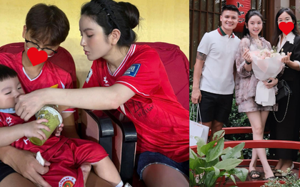Vợ Quang Hải "đổi mood" chóng mặt: Lên sân bóng là mẹ bỉm giản dị, "lên đồ" tiệc tùng lại sang chảnh hết nấc