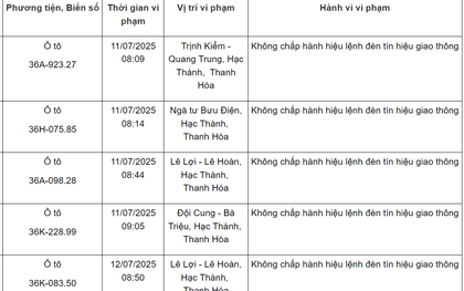 Loạt phương tiện vượt đèn đỏ mang biển số sau nhanh chóng nộp phạt nguội theo Nghị định 168
