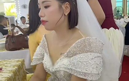 Cô dâu ngồi thất thần trong đám cưới vắng chú rể, câu chuyện phía sau khiến nhiều người thương cảm