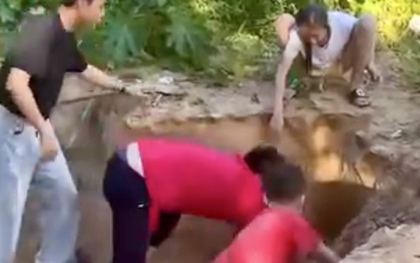 Tài xế Tí Hon và du khách cứu bé trai bị cát đè khi chơi ở Côn Đảo