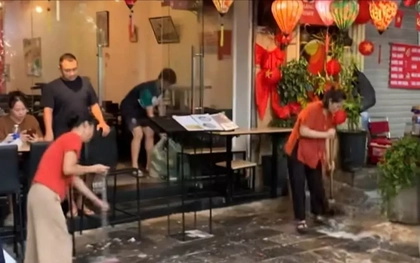 Công an làm việc với nhà hàng đổ nước xà phòng 'đuổi' người xem diễu binh