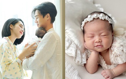 Quỳnh Lương khoe con gái vừa đầy tháng, dân tình nhận xét "sao y bản chính"