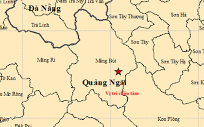 Xã miền núi Quảng Ngãi tiếp tục xảy ra động đất