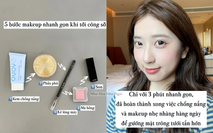 3 phút với 5 sản phẩm để makeup nhanh gọn tới công sở hàng ngày