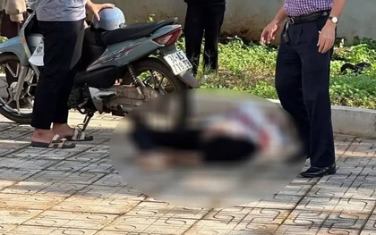 Một học sinh đi xe điện trong trường, tông vào tường tử vong
