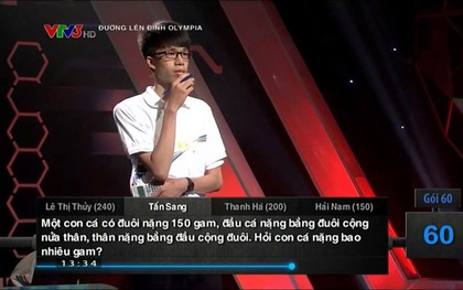 Bài toán đánh bại bốn thí sinh Olympia, nhìn cách giải mà choáng