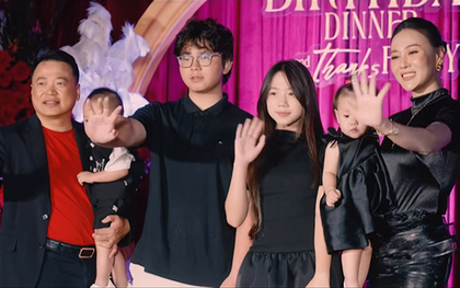 Phương Oanh tổ chức sinh nhật ấm áp tình thân cho Shark Bình, thái độ của 2 con riêng nói lên tất cả