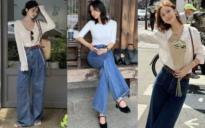 Áo trắng và quần jeans xanh: Combo đẹp nhất mùa thu giúp vẻ ngoài trông sang trọng và hack tuổi trong tích tắc