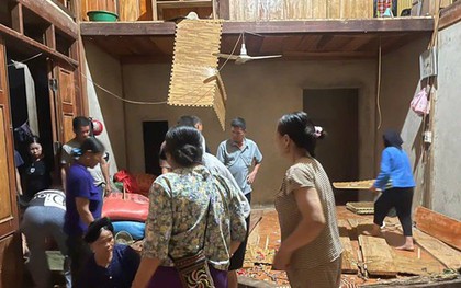 Đang ngồi ăn uống, sàn nhà bất ngờ sập xuống khiến 6 người bị thương