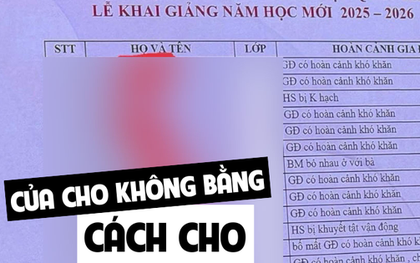 Tôi lặng người khi thấy danh sách trao quà công khai học sinh khó khăn: Thiếu một chút tinh tế, thừa một vết thương lòng!