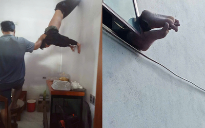 Đột nhập vào nhà dân bằng lỗ thông gió, đối tượng bị mắc kẹt 2 chân: Đoạn livestream "gây bão" mạng