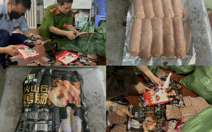 Hà Nội: Thu giữ gần 1 tấn xúc xích, lạp xưởng nướng đá "trôi nổi" bán cho khu vực cổng trường học