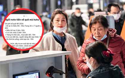 Bảng thống kê "nghẹt thở": Chi 142 triệu cho gia đình 5 người về quê ăn Tết