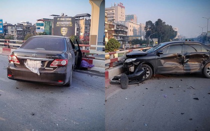 Hiện trường vụ nữ tài xế ô tô buồn ngủ gây tai nạn liên hoàn khiến 1 người tử vong trên phố Hà Nội