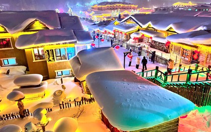 Vỡ òa cảnh siêu thực ngôi làng ở Hắc Long Giang, khách đến chỉ biết trầm trồ