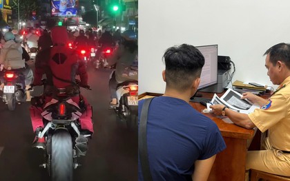 Xử phạt 'siêu anh hùng Marvel' lái mô tô phân khối lớn không đội mũ bảo hiểm