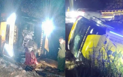 Toàn cảnh hiện trường vụ xe khách gặp nạn tại Sơn La khiến 3 người thiệt mạng