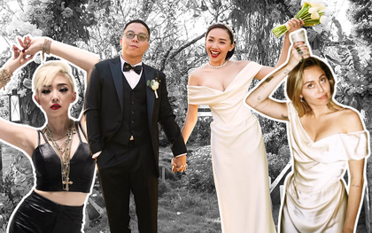 1 chiếc váy cưới, 2 cuộc tình 10 năm tan vỡ: Tóc Tiên giống Miley Cyrus đến ngỡ ngàng