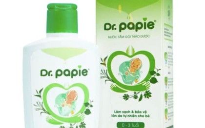 Thu hồi toàn quốc nước tắm gội trẻ em Dr. Papie không đạt chuẩn