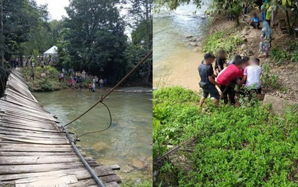 Sập cầu treo, 50 khách dự đám cưới rơi xuống sông