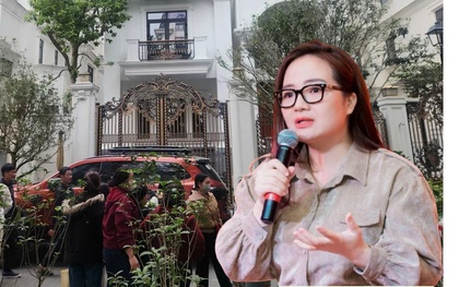 Cảnh tượng lạ trước cửa biệt thự của Hoàng Hường