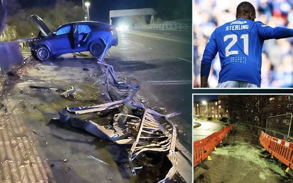 Hiện trường tan hoang khi ngôi sao bóng đá lái siêu xe gây tai nạn chỉ ít giờ sau chiến thắng tưng bừng sân cỏ