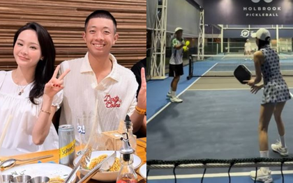 Hiền Hồ tập riêng pickleball với Quang Dương