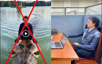 Xử phạt người dùng AI tạo video trăn khổng lồ bơi trên hồ Hoàn Kiếm