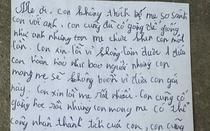 Bức thư con gửi bố mẹ khiến nhiều người rơi nước mắt: Con chỉ muốn bố một lần ôm con, nói yêu con nhưng...