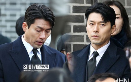 Hyun Bin tiều tụy, cố nén nước mắt trong ngày đưa tiễn "tài tử quốc dân"