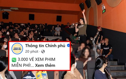 Thông tin Chính phủ tặng 3.000 vé xem phim Việt hot nhất hiện tại, đã quá Tổ quốc ơi!