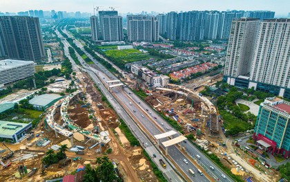 Đại lộ dài nhất Việt Nam với 16 làn xe, đẹp như Châu Âu... đang hình thành 1 nút giao thiết kế đặc biệt ngay sát siêu đô thị của tỷ phú Phạm Nhật Vượng