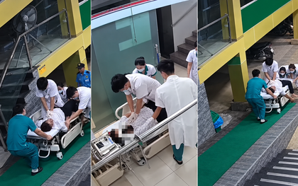"Hổ phụ sinh hổ tử" đời thật: Mạng xã hội "dậy sóng" vì vị bác sĩ trẻ lao lên băng ca đang chạy ép tim cứu người nguy kịch