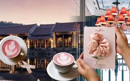 Vì sao tháng 10 này, ly cappuccino ở 4 khách sạn Việt Nam bỗng chuyển sang màu hồng?