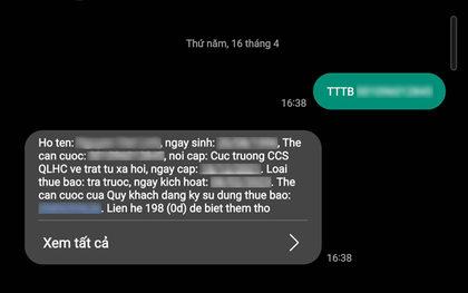 Công an thông báo đến toàn bộ người dân khi nhận được tin nhắn như sau