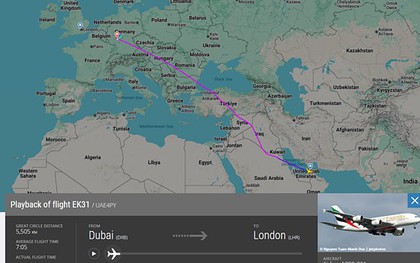 Một máy bay Airbus xuất phát từ Dubai bỗng phát tín hiệu khẩn cấp 7700
