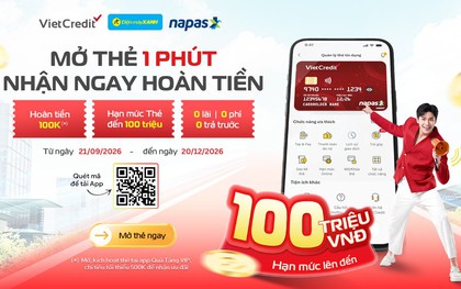 Mở thẻ TINCARD, nhận ngay 100.000 đồng cùng NAPAS và VIETCREDIT