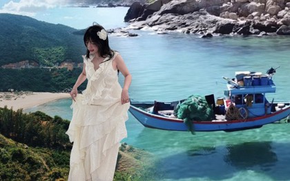 Phát hiện nơi đón ánh nắng đầu tiên của Việt Nam: Đi bộ hơn 11km mới tới được, nước trong đến nỗi bóng tàu in rõ dưới nền cát