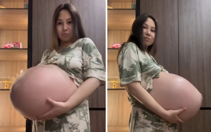 Clip 16 giây ghi lại chiếc bụng bầu của người mẹ mang tam thai: Chỉ nhìn thôi đã thấy nặng nề và xót xa