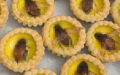 Món bánh tart trứng phủ cà cuống khiến dân mạng sợ hãi