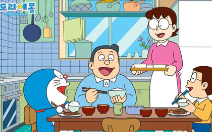 Mâm cơm nhà Nobita và Doraemon