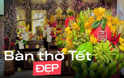 Mùng 1 Tết ngắm ban thờ gia tiên đẹp chấn động: Đúng lễ nghi chuẩn phong thuỷ, cả cõi mạng cùng trầm trồ