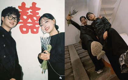 Rapper Vbiz tung trọn bộ ảnh đám hỏi độc lạ bên bạn gái quản lý