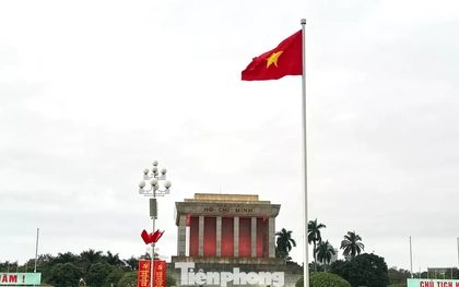 Thiêng liêng lễ thượng cờ tại Quảng trường Ba Đình ngày Tết