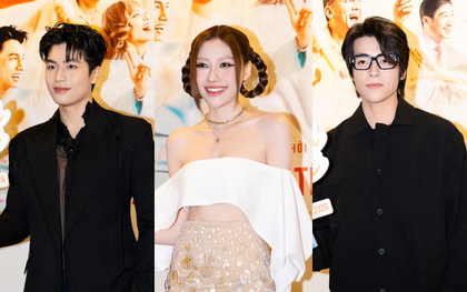 Thảm đỏ HOT nhất hôm nay: Uyển Ân hở bạo hết nấc với váy xuyên thấu, 2 mỹ nam Thỏ Ơi!! đọ visual nét căng